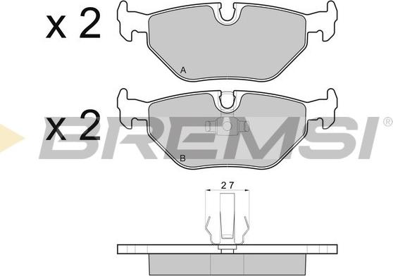 Bremsi BP2710 - Kit de plaquettes de frein, frein à disque cwaw.fr