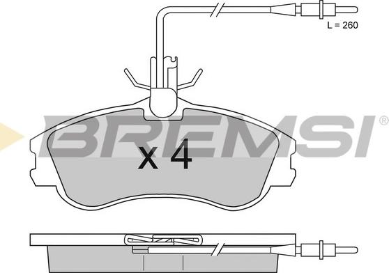 Bremsi BP2711 - Kit de plaquettes de frein, frein à disque cwaw.fr