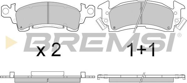 Bremsi BP2781 - Kit de plaquettes de frein, frein à disque cwaw.fr