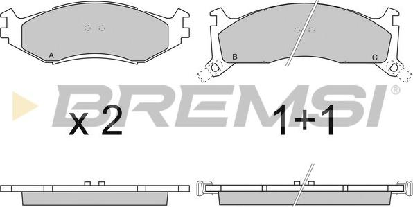 Bremsi BP2739 - Kit de plaquettes de frein, frein à disque cwaw.fr