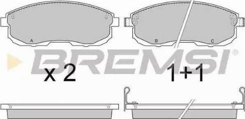 Bremsi BP2734 - Kit de plaquettes de frein, frein à disque cwaw.fr