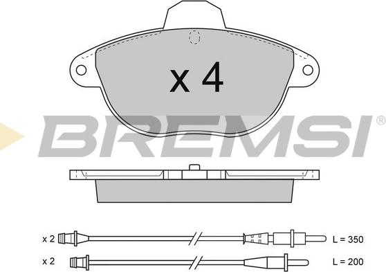 Bremsi BP2737 - Kit de plaquettes de frein, frein à disque cwaw.fr