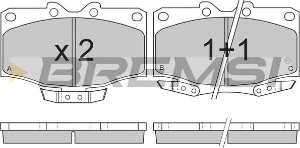 Bremsi BP2725 - Kit de plaquettes de frein, frein à disque cwaw.fr