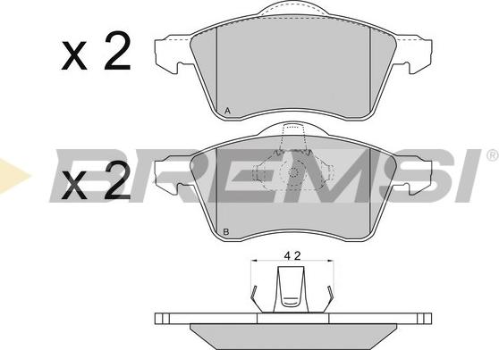 Bremsi BP2723 - Kit de plaquettes de frein, frein à disque cwaw.fr