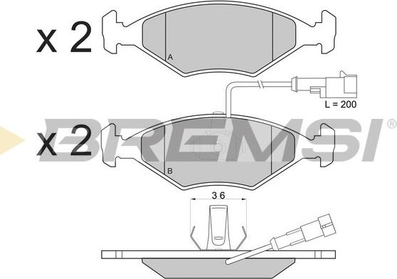 Bremsi BP2776 - Kit de plaquettes de frein, frein à disque cwaw.fr