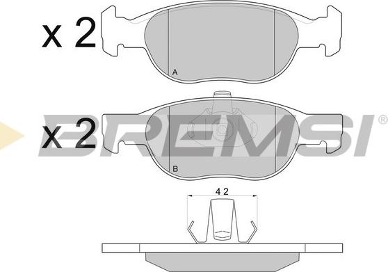 Bremsi BP2770 - Kit de plaquettes de frein, frein à disque cwaw.fr