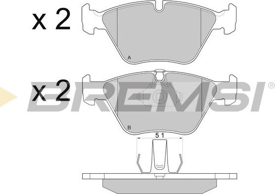 Bremsi BP2773 - Kit de plaquettes de frein, frein à disque cwaw.fr