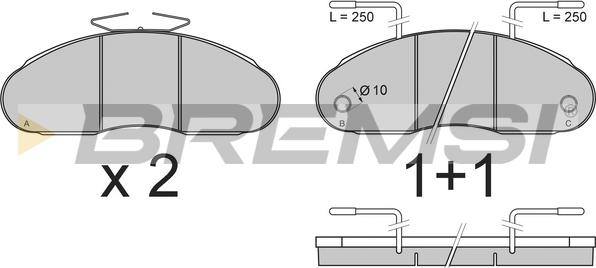 Bremsi BP7307 - Kit de plaquettes de frein, frein à disque cwaw.fr