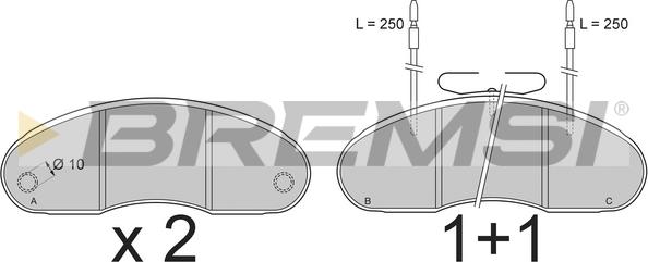 Bremsi BP7243 - Kit de plaquettes de frein, frein à disque cwaw.fr