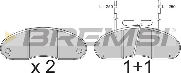 Bremsi BP7242 - Kit de plaquettes de frein, frein à disque cwaw.fr