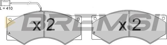 Bremsi BP7266 - Kit de plaquettes de frein, frein à disque cwaw.fr