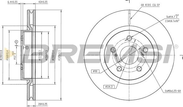 Bremsi CD9062V - Disque de frein cwaw.fr