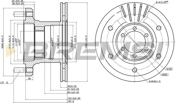 Bremsi CD5133V - Disque de frein cwaw.fr