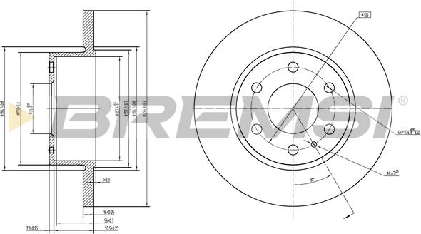 Bremsi CD5315S - Disque de frein cwaw.fr