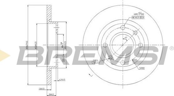 Bremsi CD6995S - Disque de frein cwaw.fr