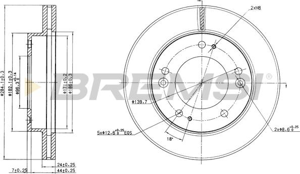 Bremsi CD6993V - Disque de frein cwaw.fr