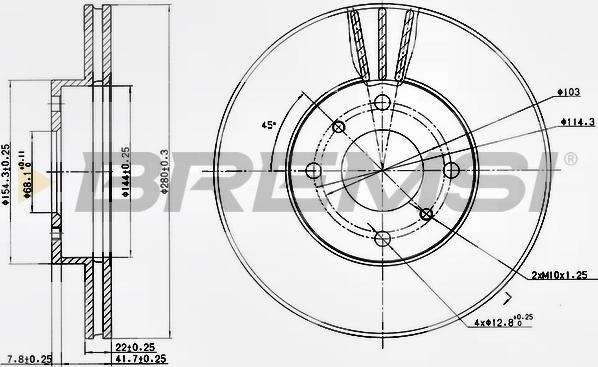 Bremsi CD6959V - Disque de frein cwaw.fr