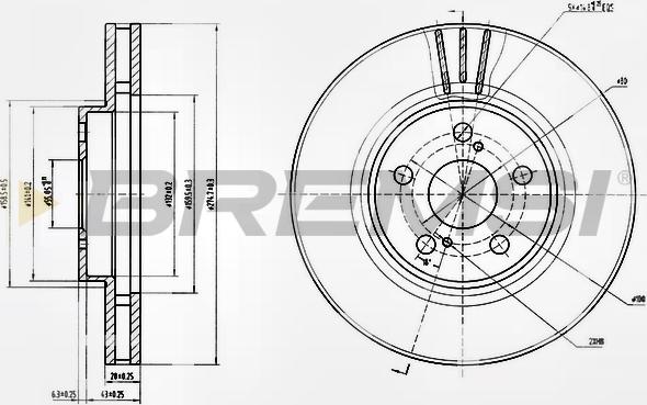 Bremsi CD6957V - Disque de frein cwaw.fr