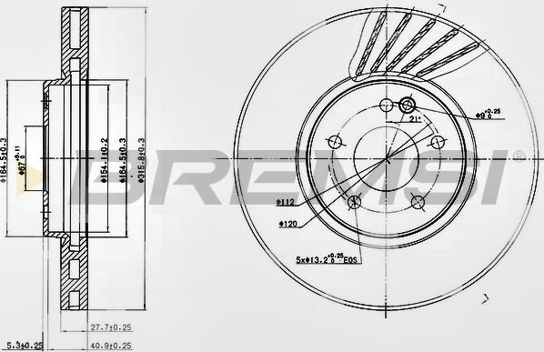 Bremsi CD6964V - Disque de frein cwaw.fr