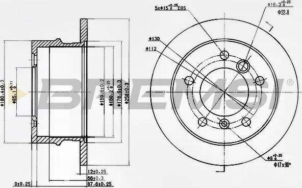 Bremsi CD6931S - Disque de frein cwaw.fr