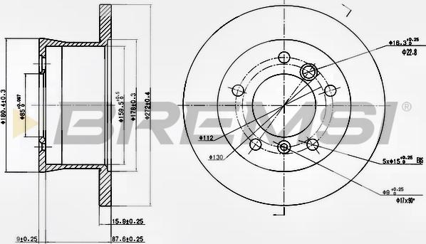 Bremsi CD6932S - Disque de frein cwaw.fr