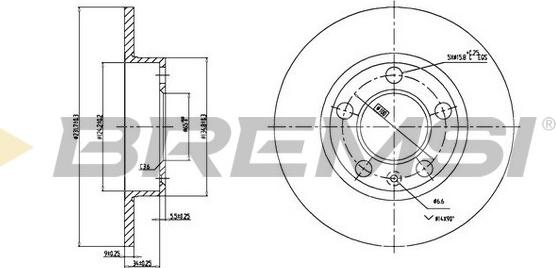 Bremsi CD6929S - Disque de frein cwaw.fr