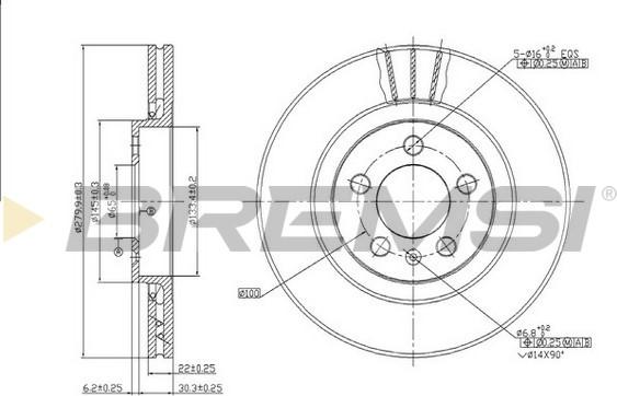 Bremsi CD6928V - Disque de frein cwaw.fr