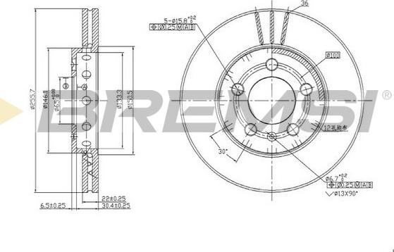 Bremsi CD6927V - Disque de frein cwaw.fr