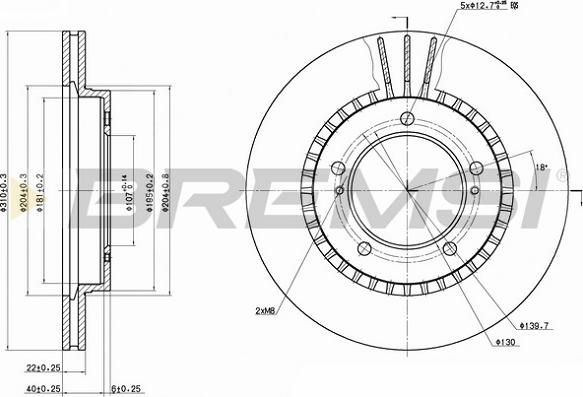 Bremsi CD6979V - Disque de frein cwaw.fr