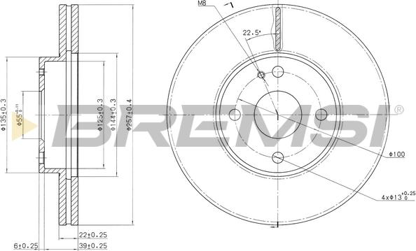 Bremsi CD6495V - Disque de frein cwaw.fr