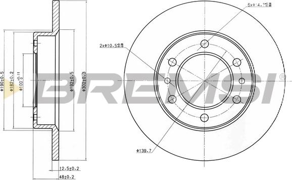 Bremsi CD6444S - Disque de frein cwaw.fr