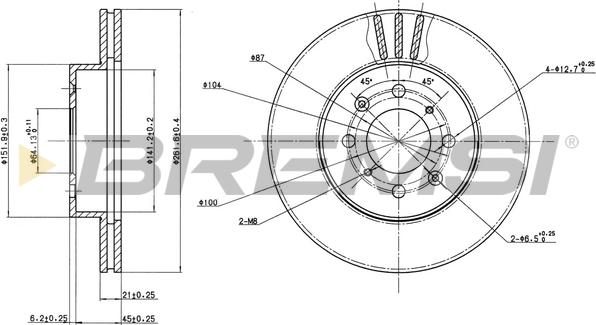 Bremsi CD6448V - Disque de frein cwaw.fr