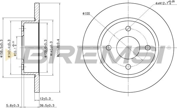 Bremsi CD6442S - Disque de frein cwaw.fr