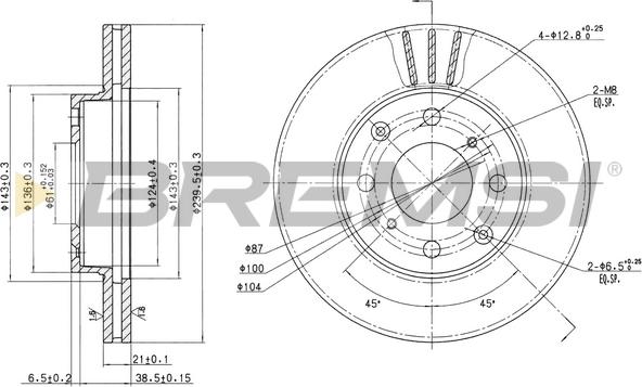 Bremsi CD6447V - Disque de frein cwaw.fr