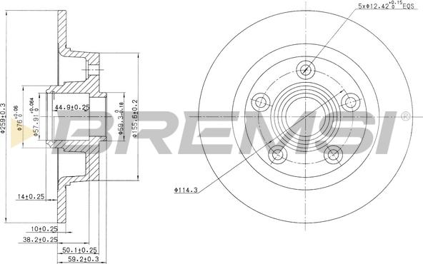 Bremsi CD6456S - Disque de frein cwaw.fr