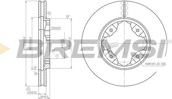 Bremsi CD6450V - Disque de frein cwaw.fr