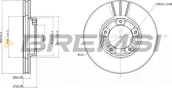 Bremsi CD6416V - Disque de frein cwaw.fr