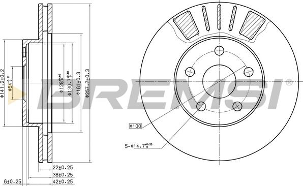 Bremsi CD6411V - Disque de frein cwaw.fr