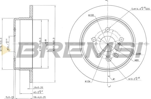 Bremsi CD6486S - Disque de frein cwaw.fr