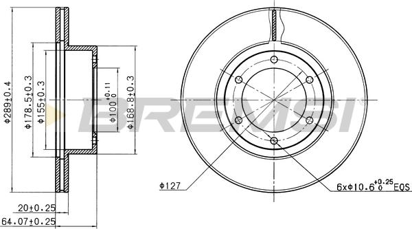 Bremsi CD6596V - Disque de frein cwaw.fr