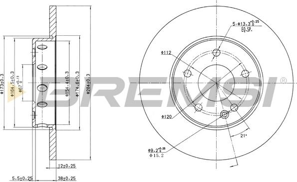 Bremsi CD6540S - Disque de frein cwaw.fr