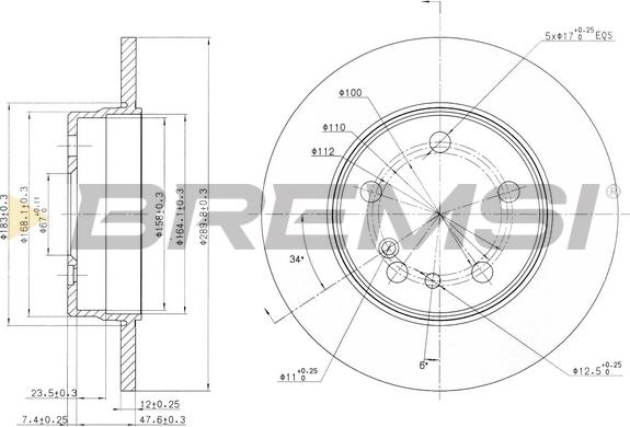 Bremsi CD6560S - Disque de frein cwaw.fr