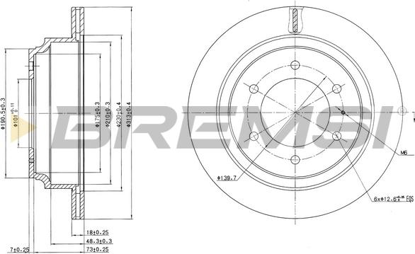 Bremsi CD6695V - Disque de frein cwaw.fr