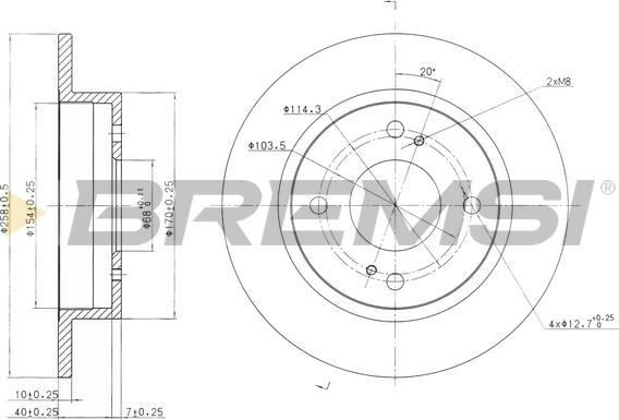 Bremsi CD6659S - Disque de frein cwaw.fr