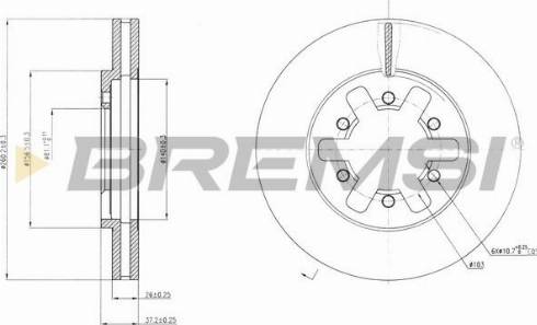 Bremsi CD6601V - Disque de frein cwaw.fr