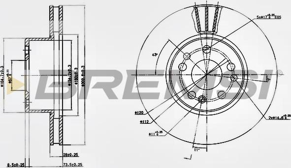 Bremsi CD6613V - Disque de frein cwaw.fr