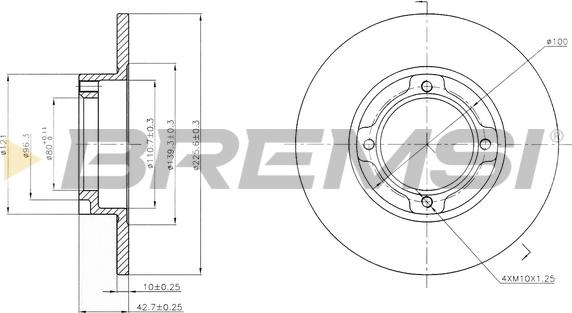 Bremsi CD6636S - Disque de frein cwaw.fr