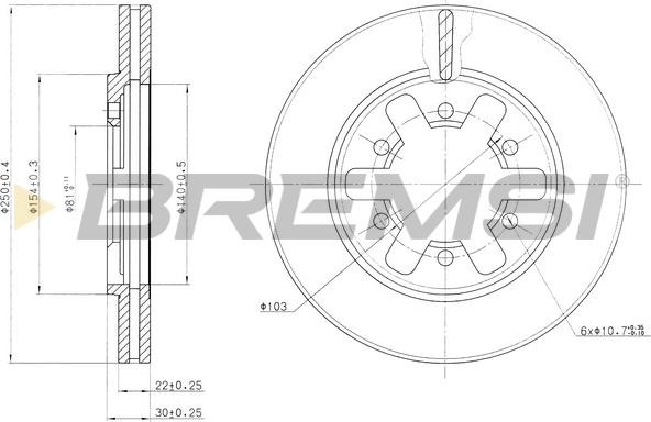 Bremsi CD6626V - Disque de frein cwaw.fr