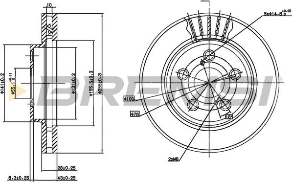 Bremsi CD6621V - Disque de frein cwaw.fr