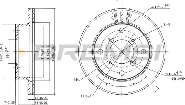 Bremsi CD6623V - Disque de frein cwaw.fr